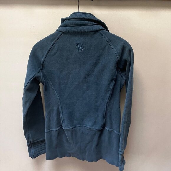 Lululemon Women's‎ Full-Zip Radiant Jacket Size 6 Navy Blue Cotton Blend - Picture 4 of 8
